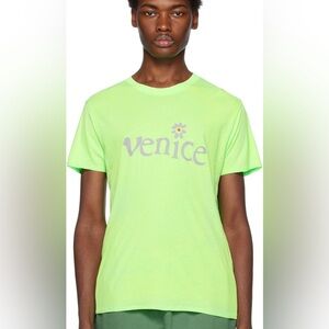 NWT Erl Venice Green Tee Shirt Be Nice Print Unisex Signature Design Brand New